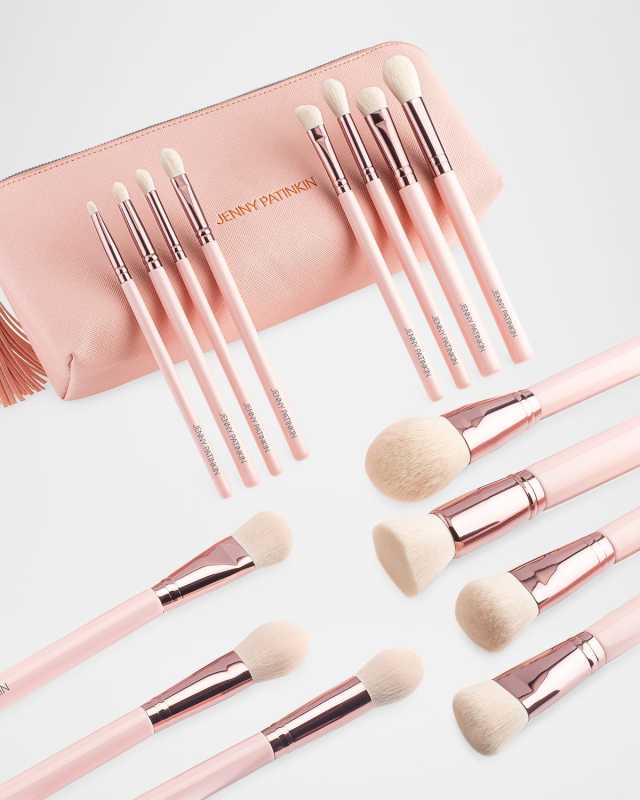 15-Piece Makeup Brush Pouch Set